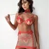 bordin rojo con falda